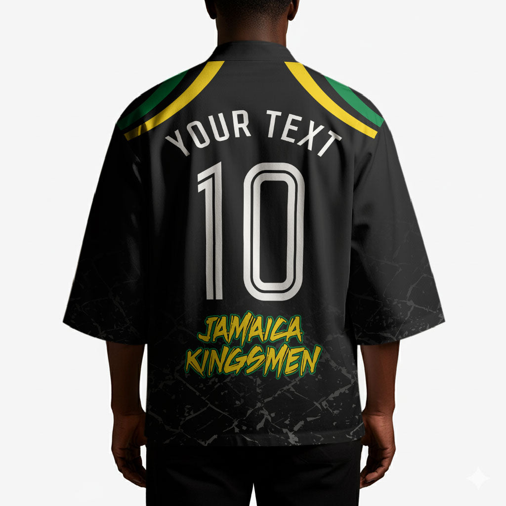 Personalized Jamaica Kingsmen Kimono Caribbean Cricket Royal Warrior King Mascot