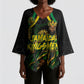 Personalized Jamaica Kingsmen Kimono Sleeve Blouse Caribbean Cricket Royal Warrior King Mascot
