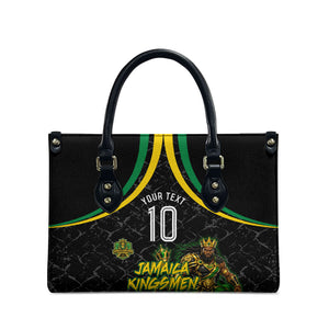 Personalized Jamaica Kingsmen Leather Bag Caribbean Cricket Royal Warrior King Mascot