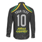 Personalized Jamaica Kingsmen Long Sleeve Button Shirt Caribbean Cricket Royal Warrior King Mascot