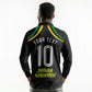 Personalized Jamaica Kingsmen Long Sleeve Polo Shirt Caribbean Cricket Royal Warrior King Mascot