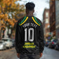 Personalized Jamaica Kingsmen Long Sleeve Shirt Caribbean Cricket Royal Warrior King Mascot
