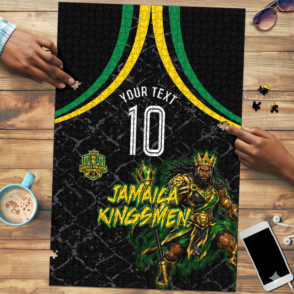 Personalized Jamaica Kingsmen Puzzle Caribbean Cricket Royal Warrior King Mascot