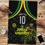 Personalized Jamaica Kingsmen Puzzle Caribbean Cricket Royal Warrior King Mascot