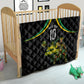Personalized Jamaica Kingsmen Quilt Caribbean Cricket Royal Warrior King Mascot