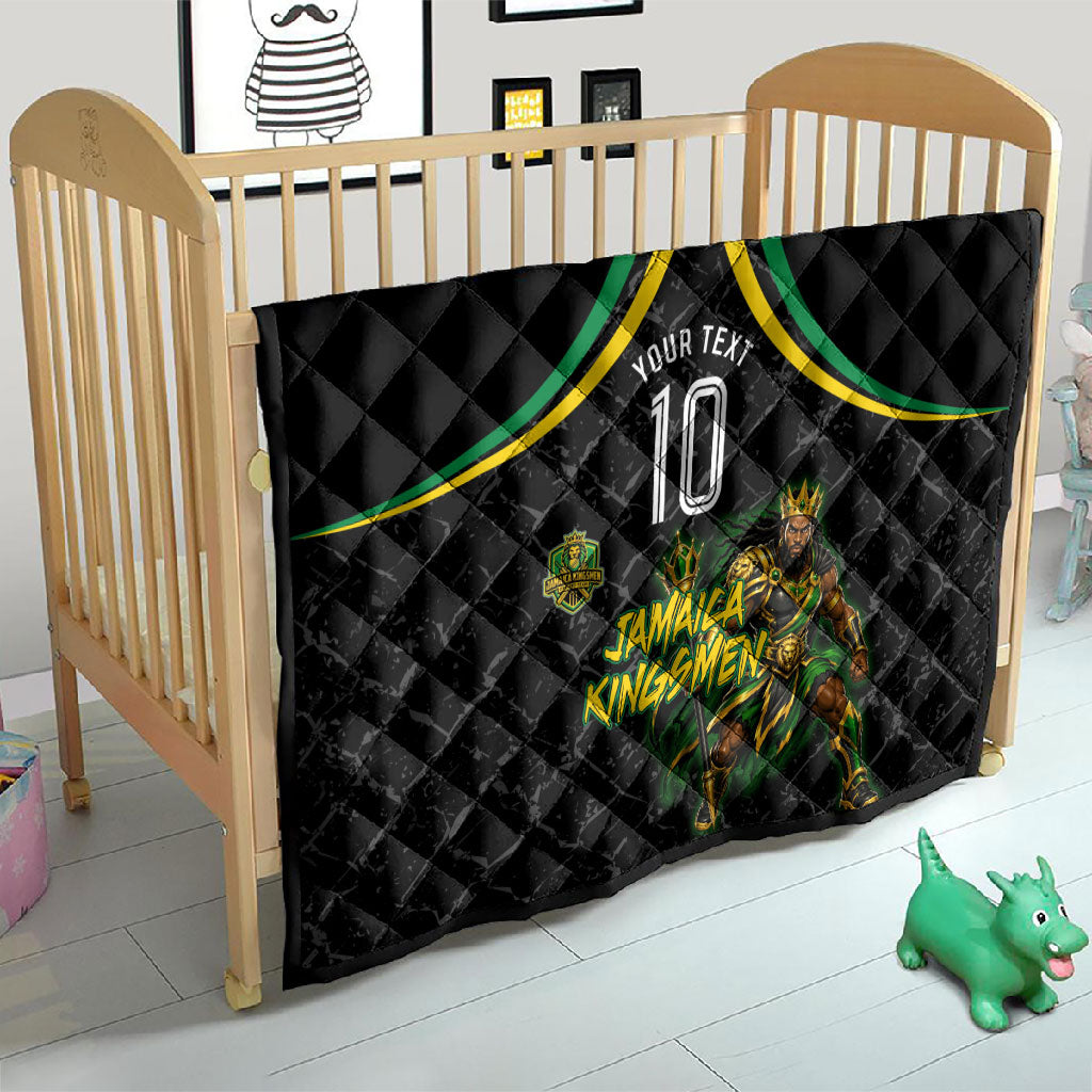 Personalized Jamaica Kingsmen Quilt Caribbean Cricket Royal Warrior King Mascot