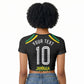Personalized Jamaica Kingsmen Raglan Cropped T shirt Caribbean Cricket Royal Warrior King Mascot