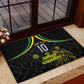 Personalized Jamaica Kingsmen Rubber Doormat Caribbean Cricket Royal Warrior King Mascot