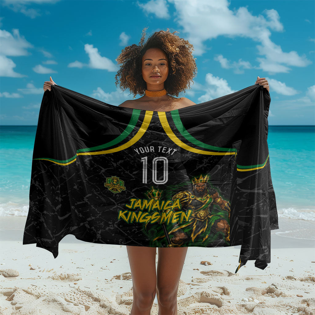 Personalized Jamaica Kingsmen Sarong Caribbean Cricket Royal Warrior King Mascot