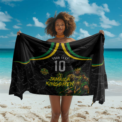 Personalized Jamaica Kingsmen Sarong Caribbean Cricket Royal Warrior King Mascot