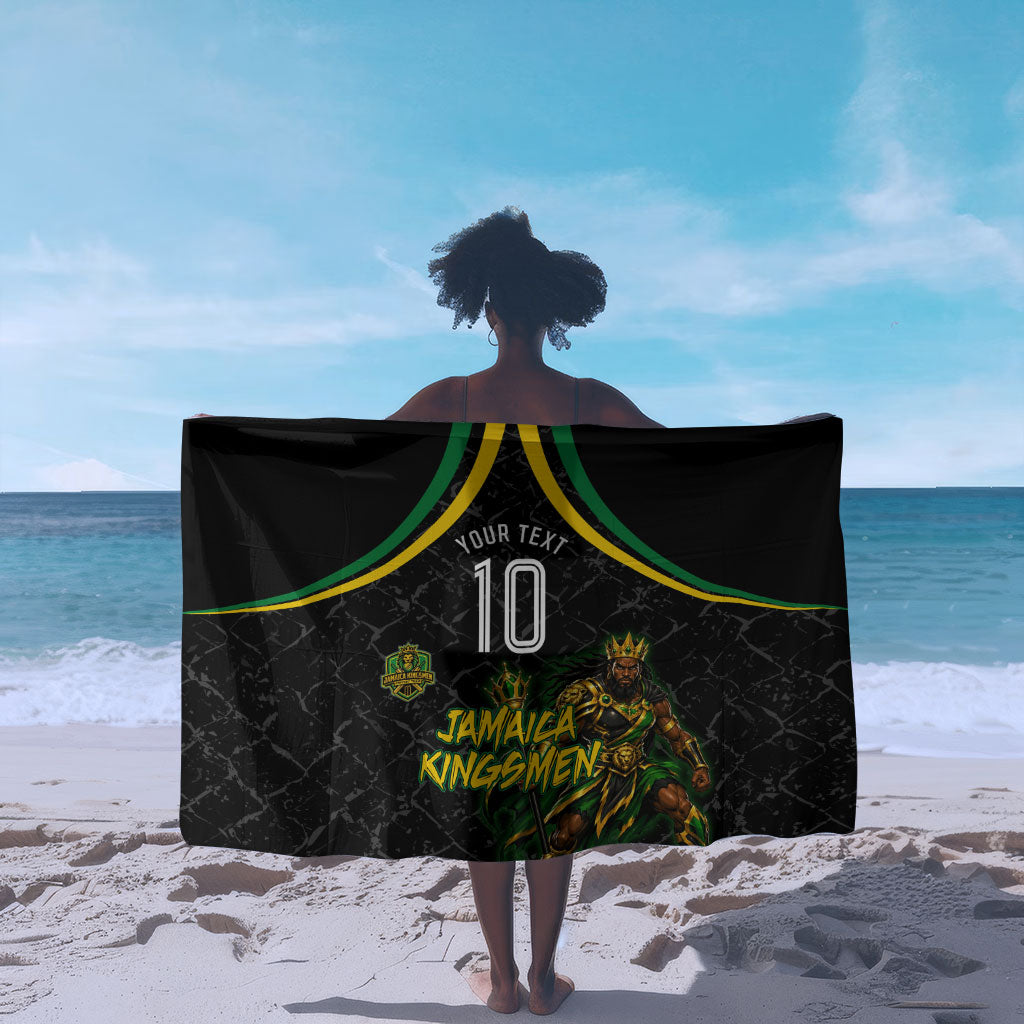 Personalized Jamaica Kingsmen Sarong Caribbean Cricket Royal Warrior King Mascot
