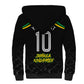 Personalized Jamaica Kingsmen Sherpa Hoodie Caribbean Cricket Royal Warrior King Mascot