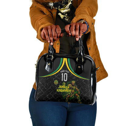 Personalized Jamaica Kingsmen Shoulder Handbag Caribbean Cricket Royal Warrior King Mascot