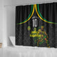 Personalized Jamaica Kingsmen Shower Curtain Caribbean Cricket Royal Warrior King Mascot