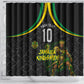 Personalized Jamaica Kingsmen Shower Curtain Caribbean Cricket Royal Warrior King Mascot
