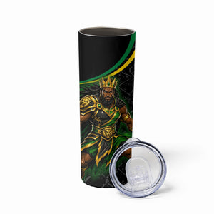 Personalized Jamaica Kingsmen Skinny Tumbler Caribbean Cricket Royal Warrior King Mascot
