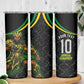 Personalized Jamaica Kingsmen Skinny Tumbler Caribbean Cricket Royal Warrior King Mascot