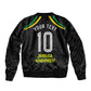 Personalized Jamaica Kingsmen Sleeve Zip Bomber Jacket Caribbean Cricket Royal Warrior King Mascot