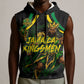 Personalized Jamaica Kingsmen Sleeveless Hoodie Caribbean Cricket Royal Warrior King Mascot