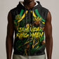 Personalized Jamaica Kingsmen Sleeveless Zip Hoodie Caribbean Cricket Royal Warrior King Mascot