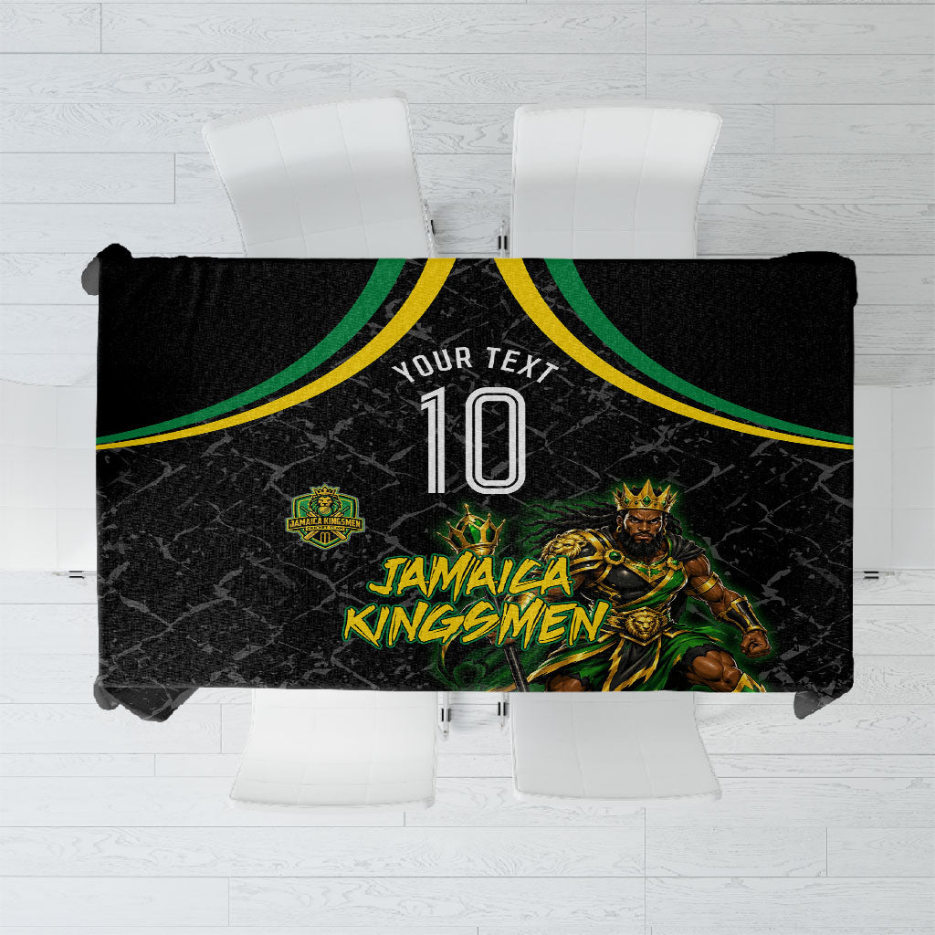 Personalized Jamaica Kingsmen Tablecloth Caribbean Cricket Royal Warrior King Mascot