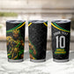 Personalized Jamaica Kingsmen Tumbler Cup Caribbean Cricket Royal Warrior King Mascot
