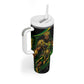 Personalized Jamaica Kingsmen Tumbler With Handle Caribbean Cricket Royal Warrior King Mascot