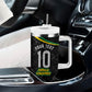 Personalized Jamaica Kingsmen Tumbler With Handle Caribbean Cricket Royal Warrior King Mascot