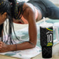 Personalized Jamaica Kingsmen Tumbler With Handle Caribbean Cricket Royal Warrior King Mascot