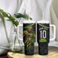 Personalized Jamaica Kingsmen Tumbler With Handle Caribbean Cricket Royal Warrior King Mascot