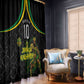Personalized Jamaica Kingsmen Window Curtain Caribbean Cricket Royal Warrior King Mascot