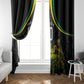 Personalized Jamaica Kingsmen Window Curtain Caribbean Cricket Royal Warrior King Mascot