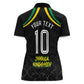 Personalized Jamaica Kingsmen Women Polo Shirt Caribbean Cricket Royal Warrior King Mascot