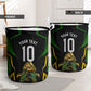 Personalized Jamaica Cricket Lion Mascot Laundry Basket Kingsmen Royal King Batsman Sport