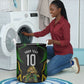 Personalized Jamaica Cricket Lion Mascot Laundry Basket Kingsmen Royal King Batsman Sport