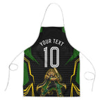 Personalized Jamaica Cricket Lion Mascot Apron Kingsmen Royal King Batsman Sport