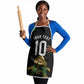 Personalized Jamaica Cricket Lion Mascot Apron Kingsmen Royal King Batsman Sport