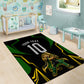 Personalized Jamaica Cricket Lion Mascot Area Rug Kingsmen Royal King Batsman Sport