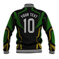 Personalized Jamaica Cricket Lion Mascot Baseball Jacket Kingsmen Royal King Batsman Sport