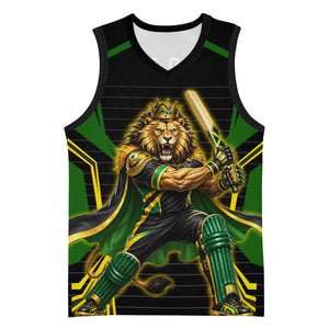 Personalized Jamaica Cricket Lion Mascot Basketball Jersey Kingsmen Royal King Batsman Sport