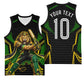 Personalized Jamaica Cricket Lion Mascot Basketball Jersey Kingsmen Royal King Batsman Sport