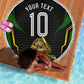 Personalized Jamaica Cricket Lion Mascot Beach Blanket Kingsmen Royal King Batsman Sport