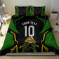 Personalized Jamaica Cricket Lion Mascot Bedding Set Kingsmen Royal King Batsman Sport