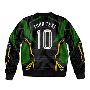 Personalized Jamaica Cricket Lion Mascot Bomber Jacket Kingsmen Royal King Batsman Sport