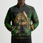 Personalized Jamaica Cricket Lion Mascot Bomber Puffer Jacket Kingsmen Royal King Batsman Sport