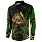 Personalized Jamaica Cricket Lion Mascot Button Sweatshirt Kingsmen Royal King Batsman Sport