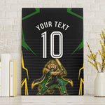 Personalized Jamaica Cricket Lion Mascot Canvas Wall Art Kingsmen Royal King Batsman Sport
