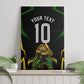 Personalized Jamaica Cricket Lion Mascot Canvas Wall Art Kingsmen Royal King Batsman Sport