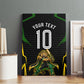 Personalized Jamaica Cricket Lion Mascot Canvas Wall Art Kingsmen Royal King Batsman Sport