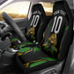 Personalized Jamaica Cricket Lion Mascot Car Seat Cover Kingsmen Royal King Batsman Sport